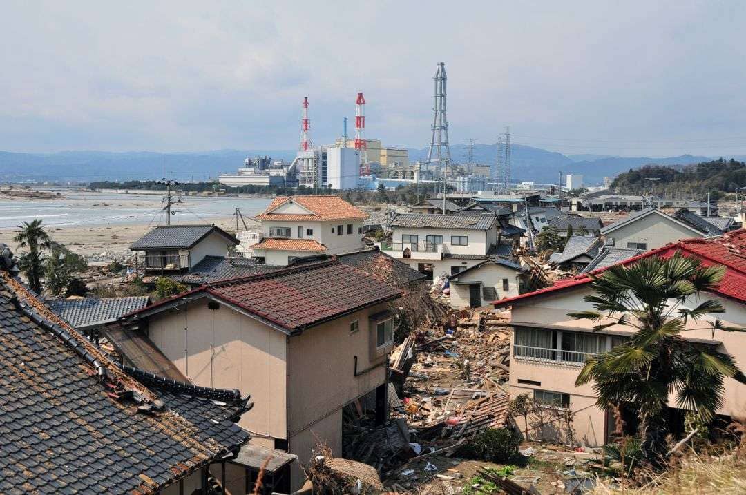 Earthquake tsunami fallout with nuclear power plant.